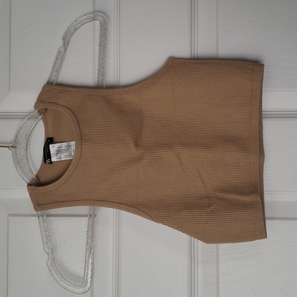 Zara ribbed crop top & shorts set